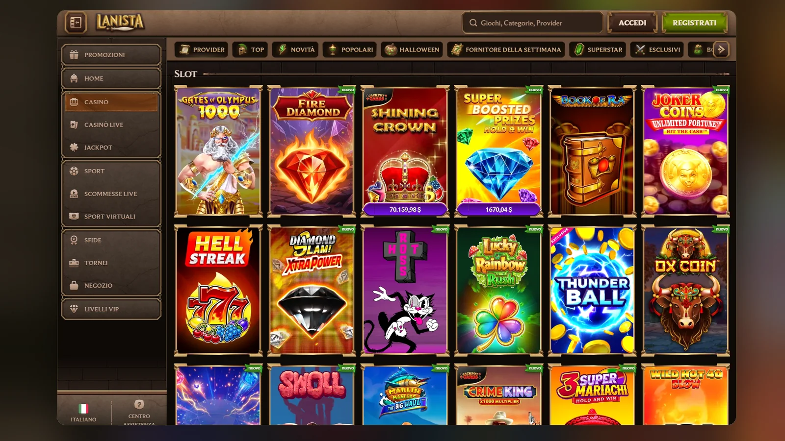Lanista slot